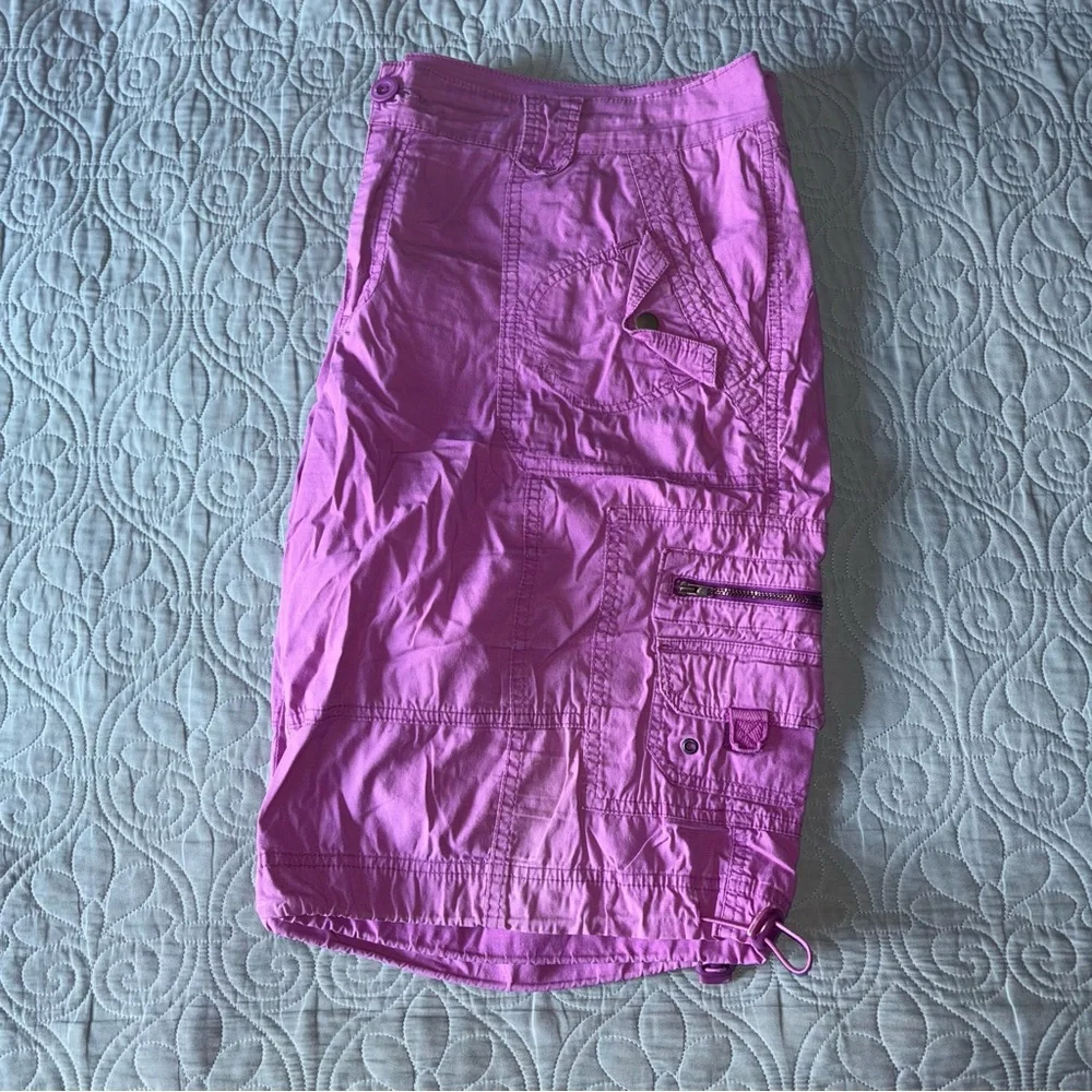 Roaman's Vibrant Pink Women's Cargo Shorts - Picture 5 of 5